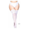 Lycra Stay Thigh High Lace Top Ps White