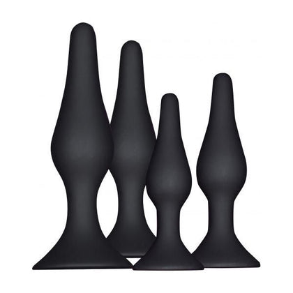 Edonista Alessandra 4pc Anal Plug Set Black