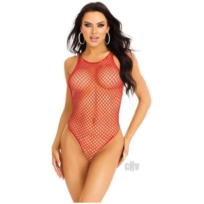 Industrial Net Snap Tank Bodysuit Os Red