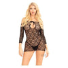 Seamless Heart Mini Keyhole Tie Os Blk