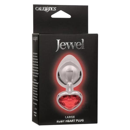 Jewel Large Ruby Heart Plug Red