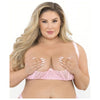 Lace Bra W/underwire Boning Cups Pink 40