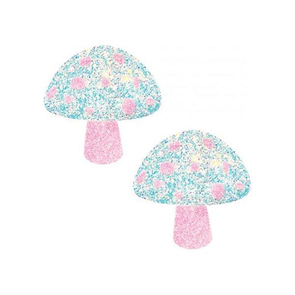 Neva Nude Black Light Glitter Shroom Pasties - Pink/white O/s