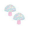 Neva Nude Black Light Glitter Shroom Pasties - Pink/white O/s