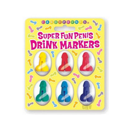 Cp Super Fun Penis Cocktail Markers 6pc