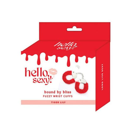 Hello Sexy! Bound By Bliss Fuzzy Wrist Cuffs - Tiger Lily