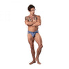 Male Power Infinite Comfort Amplifying Strappy Thong Periwinkle L/xl