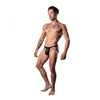 Male Power Show Stopper Jock Silver Mesh Dot L/xl