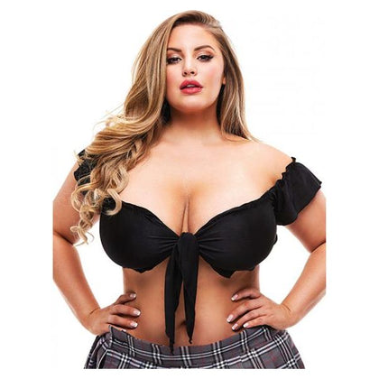 Teacher's Pet School Girl Tie Top Black 1x