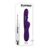 Playboy The Thrill Rechargeable Silicone Dual Stim Vibrator With Flapper Acai