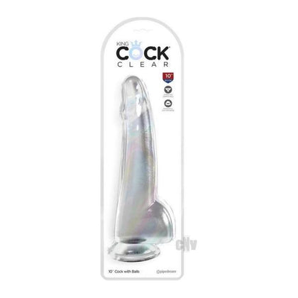 King Cock Clear With Balls 10in Clear