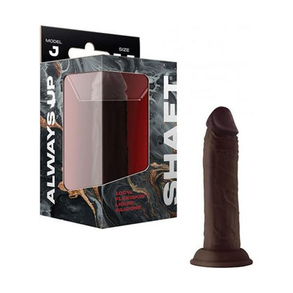 Shaft Model J Liquid Silicone 5.5 In. Dildo Mahogany