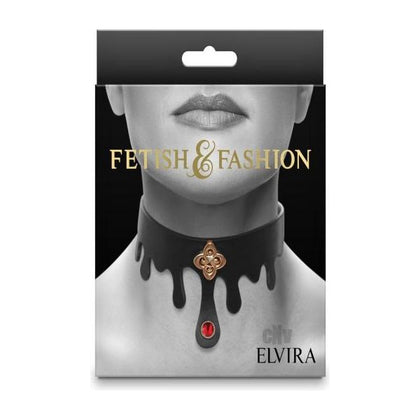 Fetish Fashion Elvira Collar Blk/gld