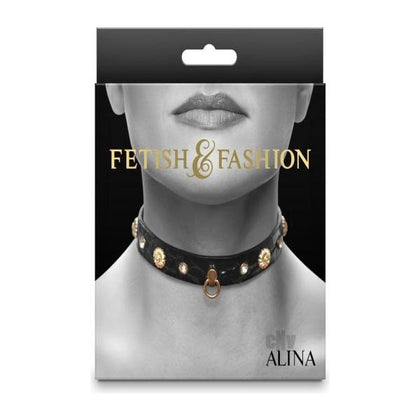 Fetish Fashion Alina Collar Blk/gld