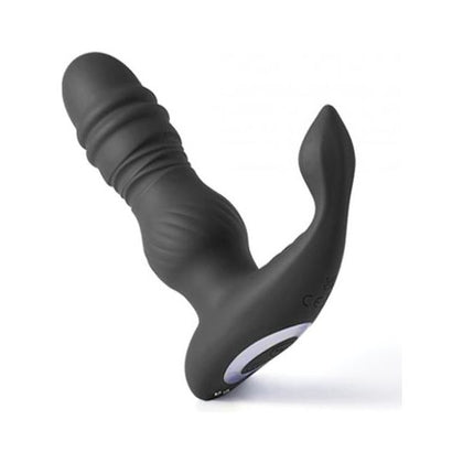 Jaden Thrusting Prostate Massager Vibrating Butt Plug Anal Sex Toy - Black