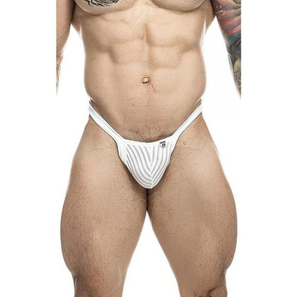 Male Basics Y Buns Thong White Sheer Lg