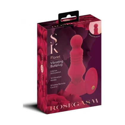 Sk Remote Vibe Floret Buttplug Red