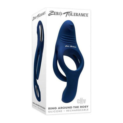 Zero Tolerance Ring Around The Rosy Rechargeable Vibrating Dual C-ring Silicone Blue