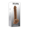 Selopa Natural Feel Flexskin Dildo Bendable With Moving Material 7 In. Dark