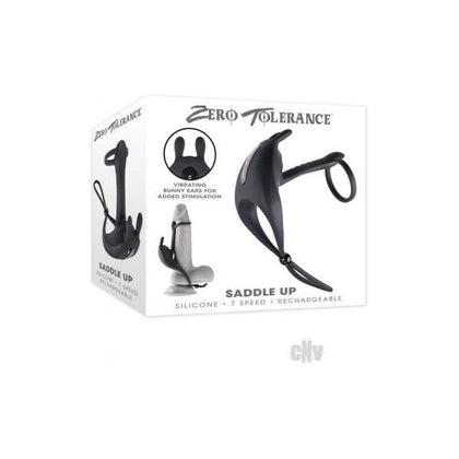 Zero Tolerance Saddle Up Rechargeable Vibrating C-ring & Girth Enhancer Silicone Black