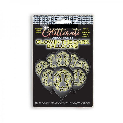 Glitterati Disco Party Glow In The Dark Balloons 8-pack