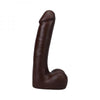 The Realistic Cock 9 In. Ultraskyn Vac-u-lock Dildo With Balls Chocolate