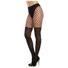 Fence Net Pantyhose W/ Solid Panty Black O/s