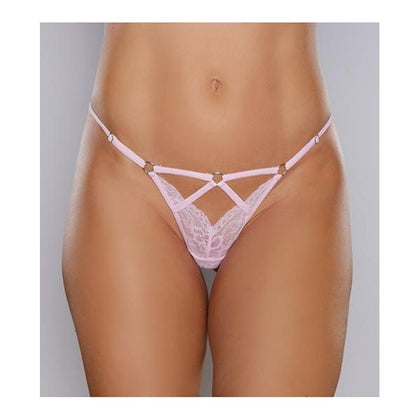 Adore Do Not Disturb Lace Thong Pink O/s