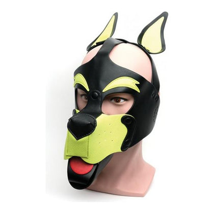 665 Playful Pup Hood - O/s Black/yellow