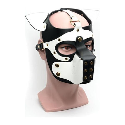 665 Bondage Pup Hood -  O/s Black/white