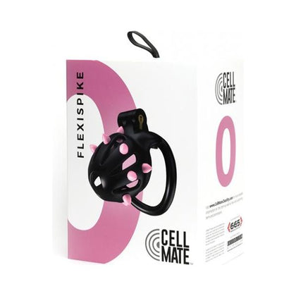 Sport Fucker Cellmate Flexispike Chastity Cage - Size 0 Black/pink