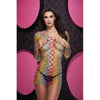 Lapdance Fencenet Rainbow Mini Dress O/s