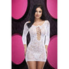 Lapdance Lace Off The Shoulder Mini Dress White O/s