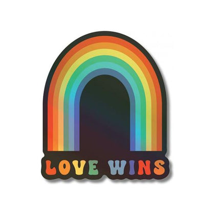 Love Wins Holographic Sticker - Pack Of 3