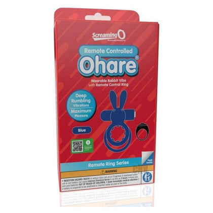 Screaming O Ohare Remote Controlled Vibrating Ring  - Blue