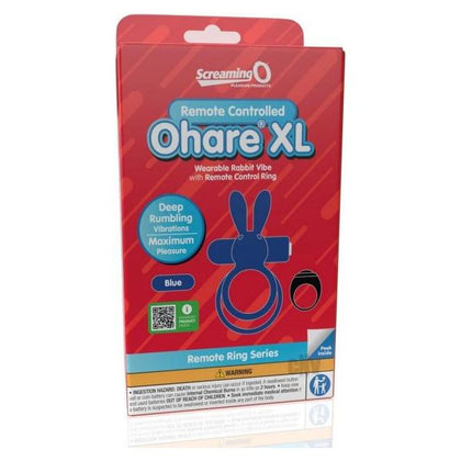 Screaming O Ohare Remote Controlled Vibrating Ring - Xl Blue