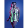 Glow Synthesize Uv Reactive Seamless Halter Dress - Neon Green Qn