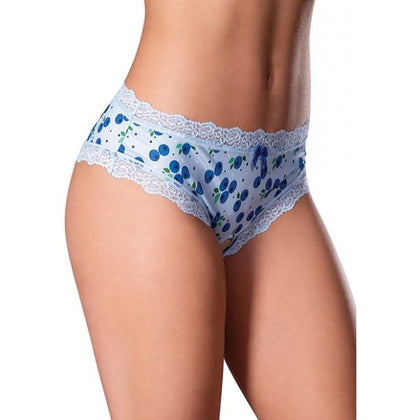 Sweet Treats Crotchless Boy Short W/wicked Sensual Care Blueberry Lube - Blue S/m