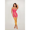 Two-tone Ombre Seamless Bodystocking Watermelon/mimosa O/s