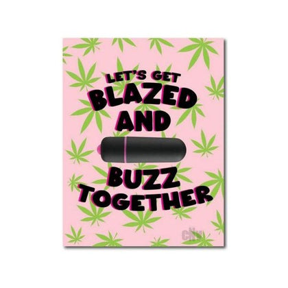 420 Foreplay Blazed Greeting Card W/rock Candy Vibrator & Fresh Vibes Towelettes