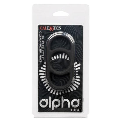 Alpha Liquid Silicone Commander Cock Ring - Black