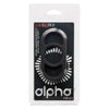 Alpha Liquid Silicone Commander Cock Ring - Black