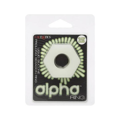 Alpha Liquid Silicone Glow In The Dark Prolong Sexagon Ring