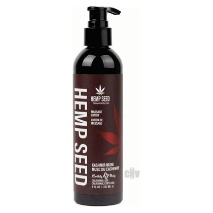 Earthly Body Hemp Seed Massage Lotion - 8 Oz Kashmir Musk