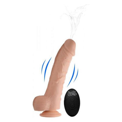 Loadz 8.5 Inches Vibrating Squirting Dildo With Remote Beige