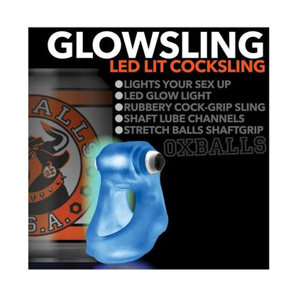 Oxballs Glowsling Cock Sling - Led Blue Ice