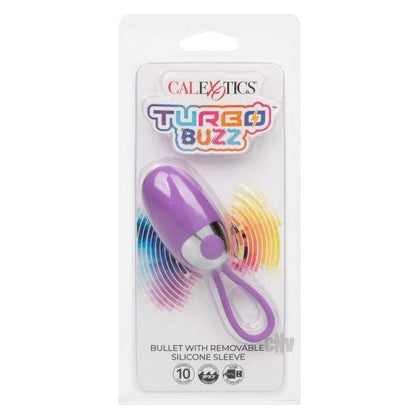 Turbo Buzz Bullet Stimulator W/removable Silicone Sleeve - Purple