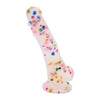 Natalie's Toy Box Cock-a-palooza Confetti Silicone Suction Dildo