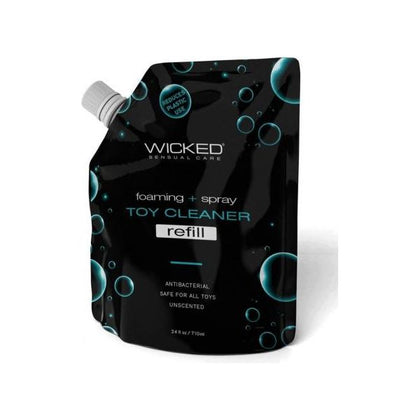 Wicked Sensual Care Foaming + Spray Toy Cleaner Refill Pouch - 24 Oz