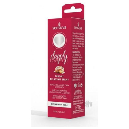 Sensuva Deeply Love You Throat Relaxing Spray Cinnamon Roll 1 Oz.